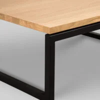 Kwadratowy, uniwersalny stolik dębowy z Idealny do salonu w minimalistycznym, skandynawskim stylu. ShapeShake.design 90 × 90 × 33 cm